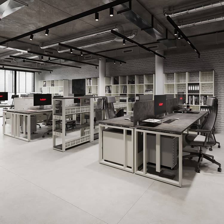 Стеллаж открытый Kobor SО3-60/36 aluminum/chicago