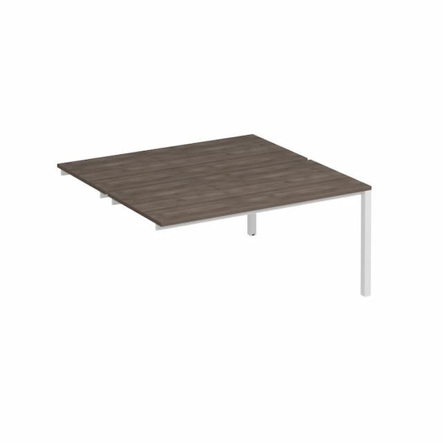 Секция стола рабочей станции на металлокаркасе Юнитекс Комфорт КФ (2х160) К.Б1 1146-1 ШТ дуб шамони темный / белый