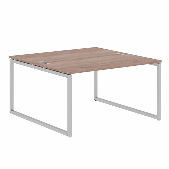 Стол 2-х местный Skyland XQWST 1414 дуб сонома/алюминий 1400х1406х750