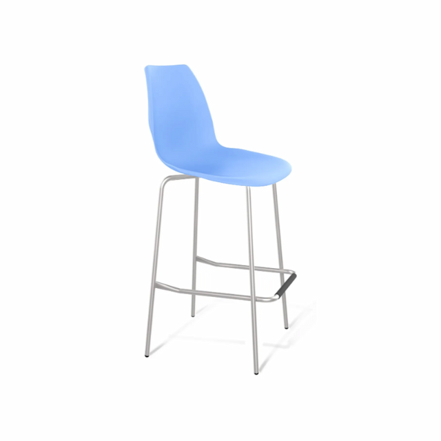 Стул барный Клен SHT-ST29/S29Р шеф199 (хром лак, голубой)