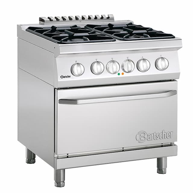 Плита газовая 4-х конфорочная с электрическим духовым шкафом 2/1 GN Bartscher 2852251W