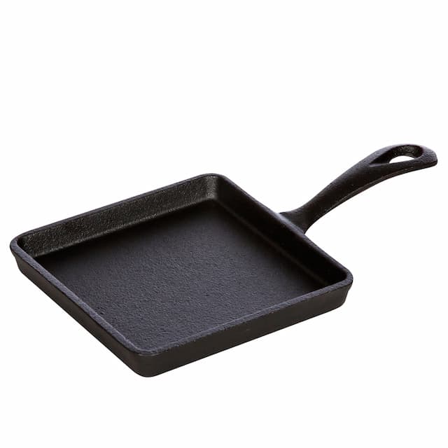 Сковорода чугунная Luxstahl КТ1193 140х140 мм с ручкой порционная [SM14]