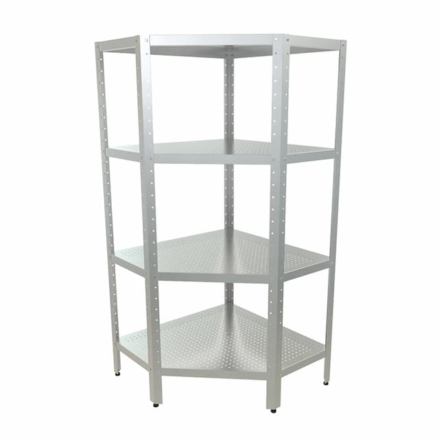 Стеллаж перфорированный угловой разборный  КОБОР СКПУ-5/4-90/100 (высота 1800)